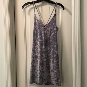 Express crushed velvet slip dress